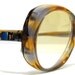 Vintage 1980s Thick Diamond Cut Round-Frame Ladies Sunglasses