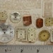 Antique Vintage brass silver gold round square watch parts dials lot for jewelry assemblage collage mixed media Steampunk Art Supplies 1982