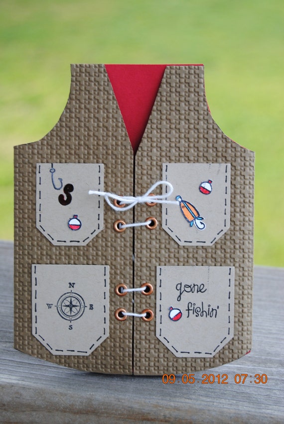 Items similar to Handcrafted Masculine Fishing Vest Father ...