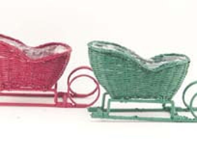 RED or GREEN Sleigh Basket