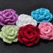 Custom Made to Order: Cotton Thread Crochet Rose Flowers (Set of 6, choice of 6 colours)