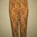 SALE REDUCED 1990 s vintage cigarette slim leg pant late 80's early 90's red gold orange tapestry slim leg pant