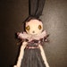 Spun Cotton Skeleton Girl Halloween Vintage Craft Ornament OOAK by jejeMae