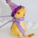 Spun Cotton Easter Chick ornament OOAK vintage craft '' My little Chickadee''