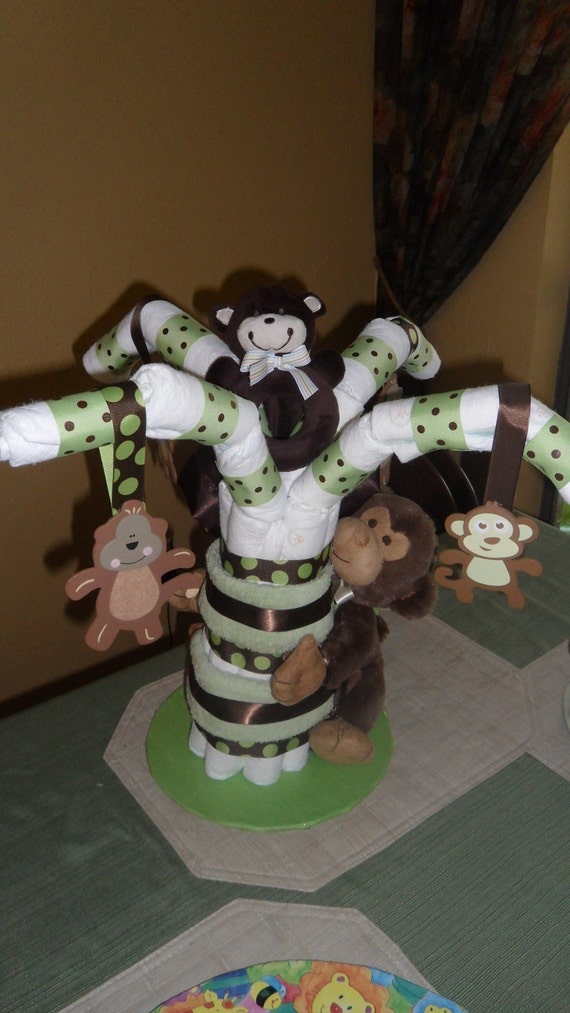 Items similar to Palm Tree Diaper Cake on Etsy