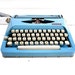 Vintage Typewriter Baby Blue Royal Parade Portable Typewriter