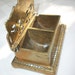 Vintage Fancy Lidded Brass Stamp Holder