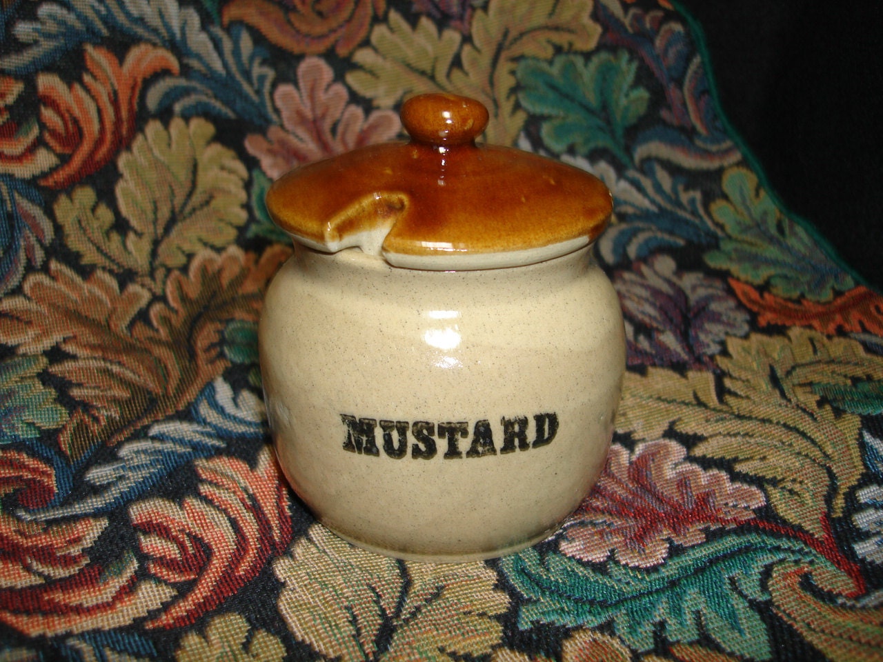 PEARSONS of CHESTERFIELD POTTERY Little Vintage Mustard Pot