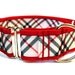 Martingale 1.5" Plaid Dog Collar Red Plaid Dog Collar