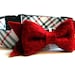 Red Dog Collar Bow Add-On to Dog Collar or Bow tie