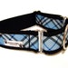 Martingale Dog Collar 1.5" Blue Plaid Dog Collar