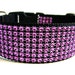 Pink Rhinestone Dog Collar 1.5" Side Release Dog Collar