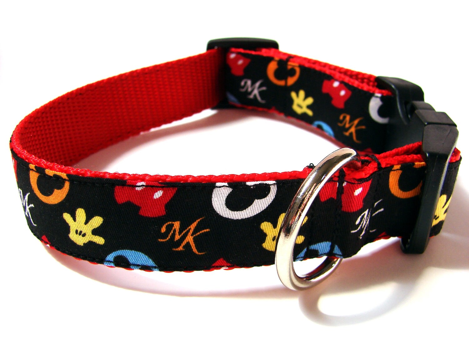 Red Mickey Mouse Dog Collar