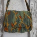 Insulated Lunch Bag Sack Box Pail Bohemian Gypsy Moroccan Vines Green Burnt Orange Purse Tote Carryall