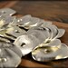 10 Mykonos Silver Cornflake Beads - 23mm - Real Fine Silver