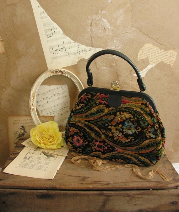 Vintage 1950s Russian Caravan Handbag by VeryVintageStore on Etsy