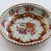 Vintage Tin Daher Decorated Ware Bowl Flowers White Gold and Burgundy