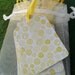 Gift tag /hang tag /price tag /yellow poka dots/ glitter / 28 count