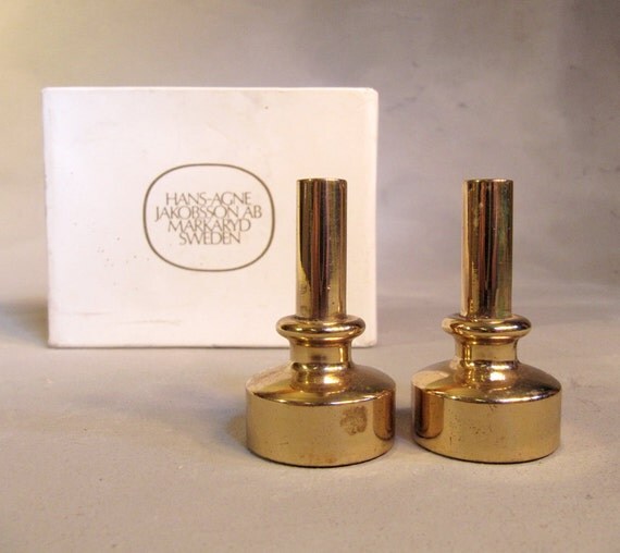Swedish Brass Candle holders HansAgne Jakobsson AB Markaryd
