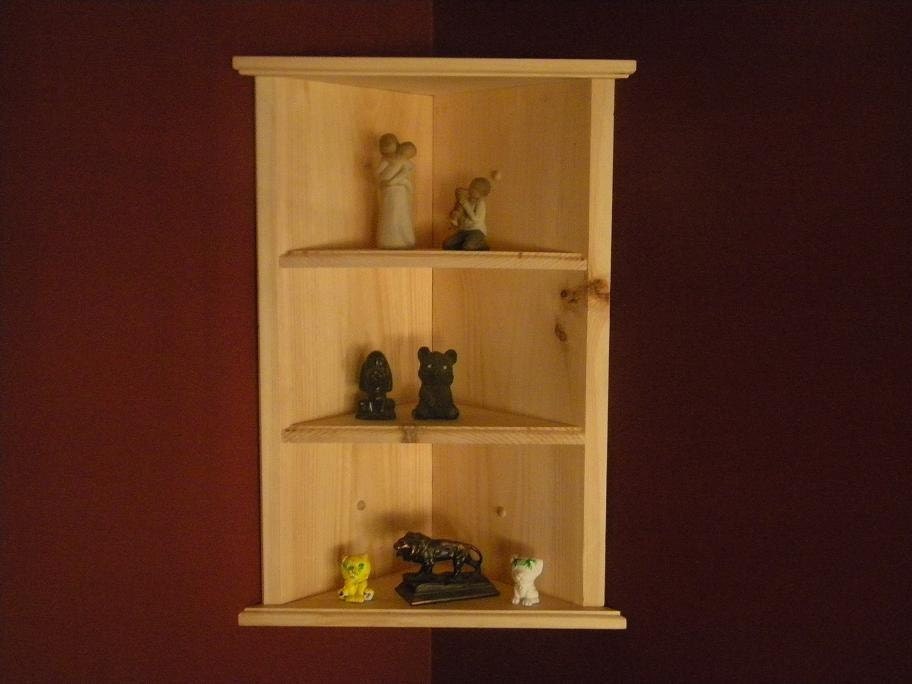 Wall hanging corner shelf by CustomWoodConcepts on Etsy