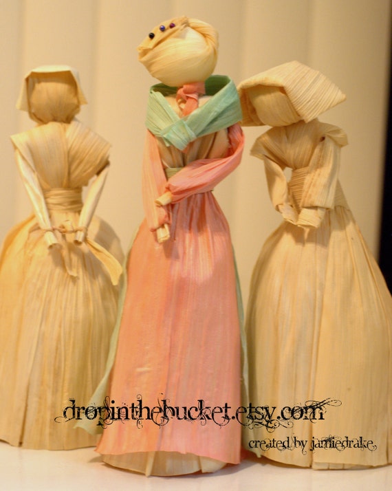 Items similar to Pink Lady Corn Husk Doll on Etsy
