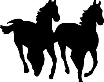 Vinyl Decorative Wall Art Horses 22x22