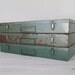 reserved for kylie - vintage olive green hanimex slide cabinets