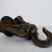reserved for katrina - vintage industrial cast iron double pulley