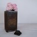 antique rusted oil can