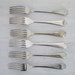 set of 6 vintage silver plated small forks