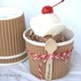 25MeDiuM KRaFT PaPeR RuFFLE CUPS WiTh free DiY LaBeLs-12oz-Party Favors--Crafts-Ice Cream-Showers-Weddings- 25ct