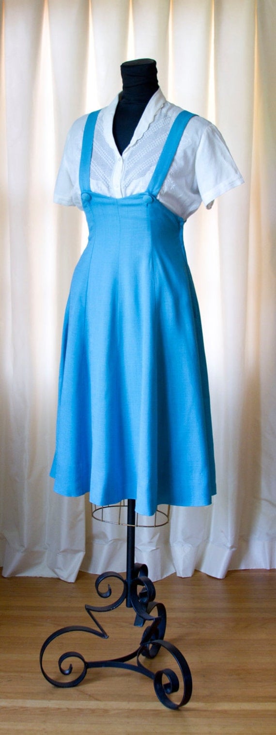 blue jumper skirt