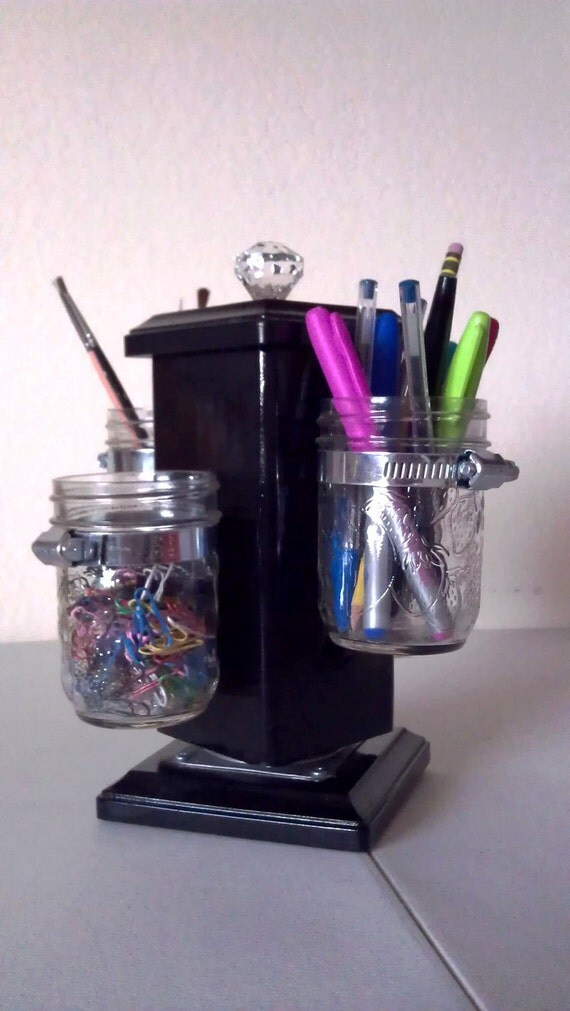Jar Desk Caddy Small Desk Organizer Office Caddy Bathroom