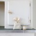 RESERVED: french lavender sachets made from antique french linen sheets, set of 3.