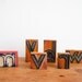 vintage french rubber stamps: set of 2 letters, you choose