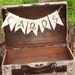 Wedding Card Box - Shabby Chic Suitcase - Wedding Card Suitcase - Vintage Style Card Box - Travel Theme Wedding Favors - Program Box