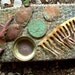 Sale Vintage hair Comb Penny etc. Verdigris Collectors 125-B-6