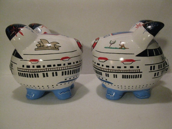 Cruise Ship Piggy Bank MADE TO ORDER Personalized