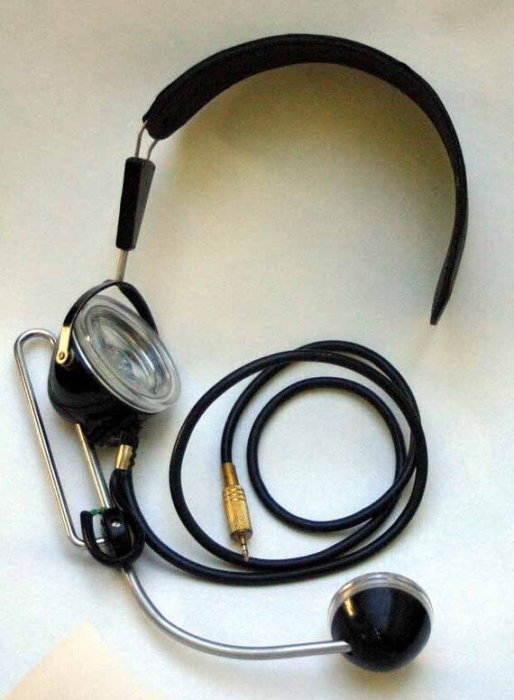 Vintage Operator's Headset retrofitted for Cell Phone