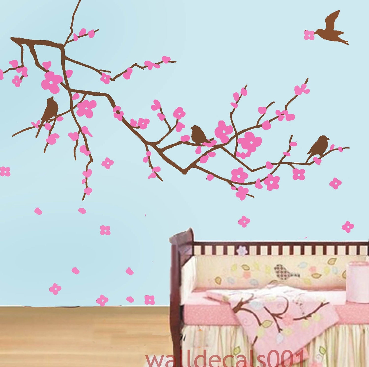  Wall  Decals cherry  blossom  decal  kids wall  art  baby decal 