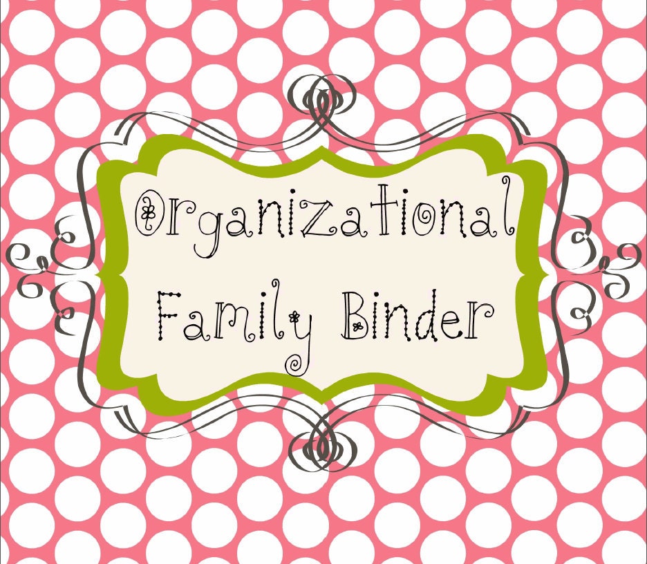 Family Binder Organization Printable System Dividers and