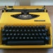 Laptop typewriter Adler Tippa made in Holland from the 60s (yellow)
