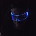 The Original Illuminated Cyber goth visor Neon Blue like cyberdog