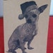 Christmas Holiday Santa Chihuahua set of 10 Kraft Blank Note Cards printed on Recycled Cardstock with matching envelopes 5 x 7"