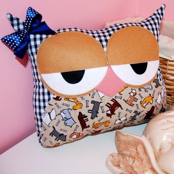 items-similar-to-sleepyhead-the-owl-pillow-on-etsy