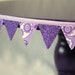 Cake Stand Bunting in Plum Purple and Lavender - 3 foot length for cake stand or decoration