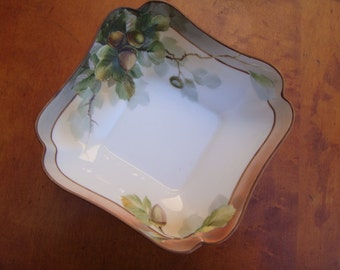 Hand Painted Nippon China with Acorns & Oak Leaves
