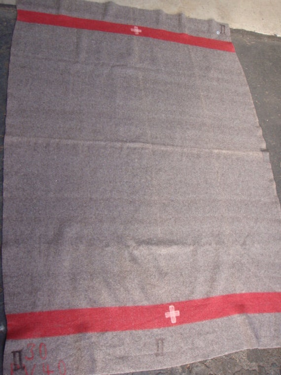 Original Vintage Swiss Army Blanket