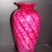 Handblown Glass Vase Cranberry/Pink