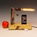 iPhone, iPod dock AND table lamp. iPhone 3, 4, 5. Recycled wood & copper pipes. Steampunk, Industrial, Edison bulb. USB wall charger. 211